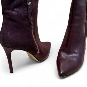 Michael Kors Size 8 - Elegant Brown Ankle Boots Burgundy color